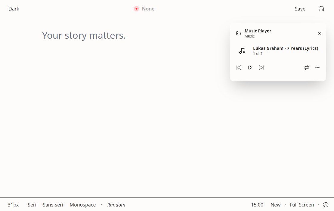 writeSimply App Interface